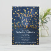 Invitation Blue Gold Reach pour la graduation céleste des éto (Debout devant)