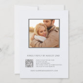 Invitation Blue Gold Styleized Flowers Minimalist (Dos)