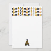 Invitation Blue & Gold Tepee Moderne Baby shower chic (Dos)
