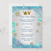 Invitation Blue Gold Under the Sea Prince Baby shower Ethniqu (Dos)
