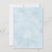 Invitation Blue Gold Watercolor Baby shower garçon (Dos)