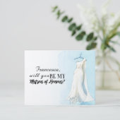 Invitation Blue Gown "Serez-vous mon maître d'honneur" (Debout devant)