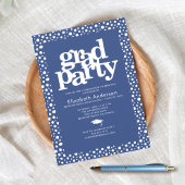 Invitation Blue grad party audacieuse typographie moderne sty