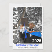 Invitation Blue Graduation Class of 2026 Announcement (Devant)