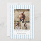 Invitation Blue Grandmillennial Photo Christmas Card (Dos)