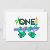 Invitation Blue Green Boys Cool Dude Photo 1er anniversaire (Dos)