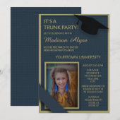 Invitation Blue Green College Dorm Douche Trunk Party Photo (Devant / Derrière)