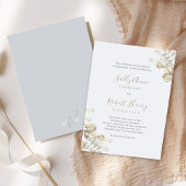 Invitation Blue Green Elegant Script Mariage