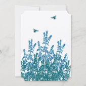 Invitation Blue Green Fleur sauvage Bumble Bee Wedding Invite (Dos)