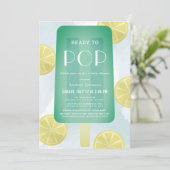 Invitation Blue Green Popsicle Aquarelle Baby shower garçon (Debout devant)