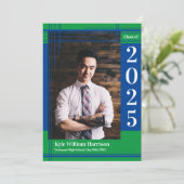 Invitation Blue Green School Color (Debout devant)