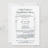 Invitation Blue & Green Shades Floral Frame Naming Ceremony (Dos)
