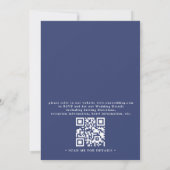 Invitation Blue Green Watercolor Elegant QR Code Wedding (Dos)