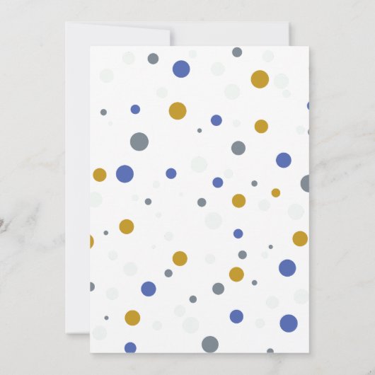 Invitation Blue Grey Elephant Baby Boy Douche (Dos)