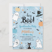Invitation Blue Halloween Anniversaire Spootacular Party (Devant)