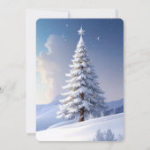 Invitation Blue Hat Snowman Christmas Tree Holiday Party (Dos)