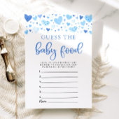 Invitation Blue Hearts Valentine Guess the Baby Food Game