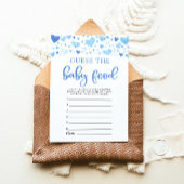 Invitation Blue Hearts Valentine Guess the Baby Food Game