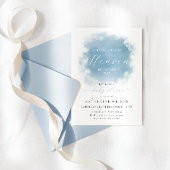 Invitation Blue Heaven a envoyé Baby shower nuageux