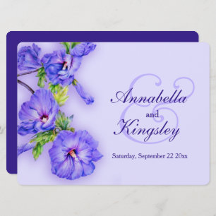 Invitation Blue hibiscus Flower Invite