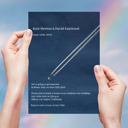 Invitation ©Blue High Altitude Avion Destination Mariage