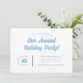 Invitation Blue Holiday Party (Debout devant)