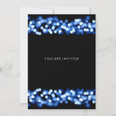 Invitation Blue Hollywood Glam, Wedding shower de Couple (Dos)