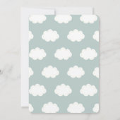 Invitation Blue Hot Air Balloon Animaux Baby shower garçon (Dos)