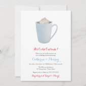 Invitation Blue Hot Cocoa Mug Co-Ed Mariage ou Baby shower (Devant)