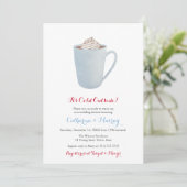 Invitation Blue Hot Cocoa Mug Co-Ed Mariage ou Baby shower (Debout devant)