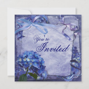 Invitation Blue Hydrangea