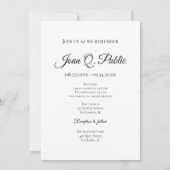 Invitation Blue Hydrangea à Jar Célébration de la vie (Dos)