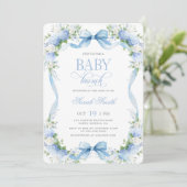 Invitation Blue Hydrangea Baby Brunch (Debout devant)