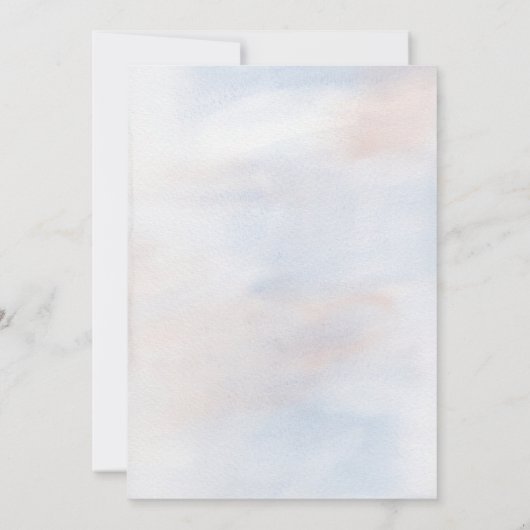 Invitation Blue Hydrangea Bird Nesting Party (Dos)