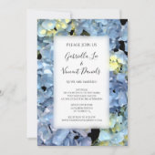 Invitation Blue Hydrangea Blossom Garden Mariage (Devant)