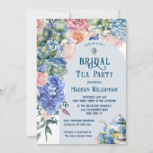 Invitation Blue Hydrangea Bride Tea Party (Devant)
