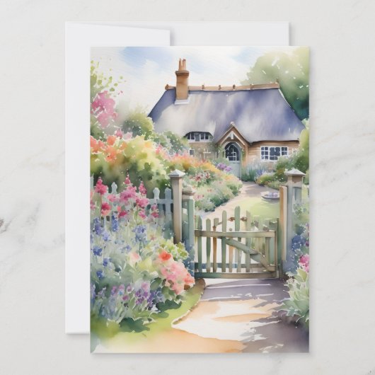 Invitation Blue Hydrangea Bride Tea Party (Dos)