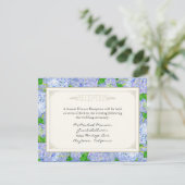 Invitation Blue Hydrangea dentelle Floral Formal Élégant Mari (Debout devant)