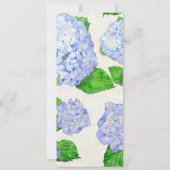 Invitation Blue Hydrangea dentelle Floral Formal Élégant Mari (Dos)