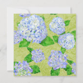 Invitation Blue Hydrangea dentelle Floral Formal Élégant Mari (Dos)