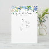 Invitation Blue Hydrangea Fête des mariées Devine Le Jeu De R (Debout devant)