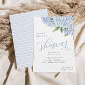 Invitation Blue Hydrangea Fleurs Big Bloom Fête des mariées