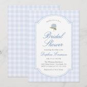 Invitation Blue Hydrangea Floral Bridal Shower (Devant / Derrière)