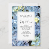 Invitation Blue Hydrangea Floral Engagement Party (Devant)