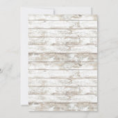 Invitation Blue Hydrangea Floral Jar Mariage en bois rustique (Dos)