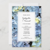 Invitation Blue Hydrangea Floral Mariage (Devant)