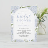 Invitation Blue Hydrangea Flower Arch Bridal Shower (Debout devant)