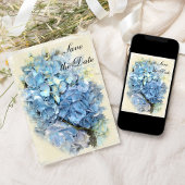 Invitation Blue Hydrangea Flower Wedding Enregistrer la date