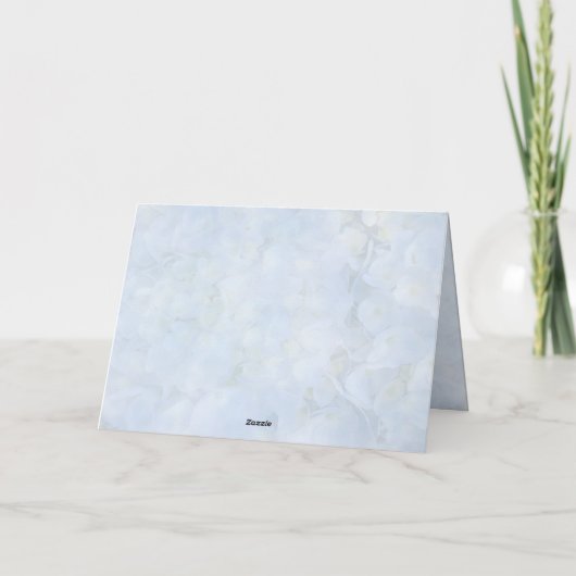 Invitation Blue Hydrangea Flowers Love and Thanks Card (Dos)