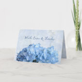 Invitation Blue Hydrangea Flowers Love and Thanks Card (Devant)